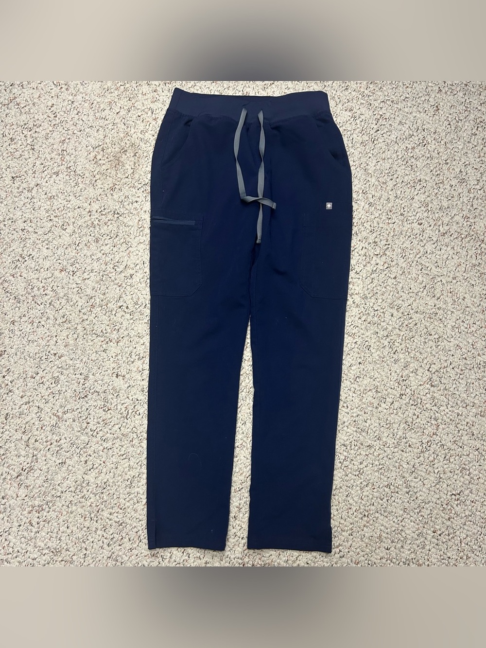 FIGS Technical Collection Yola Yoga Skinny Scrub Pants Small Blue 29” Inseam